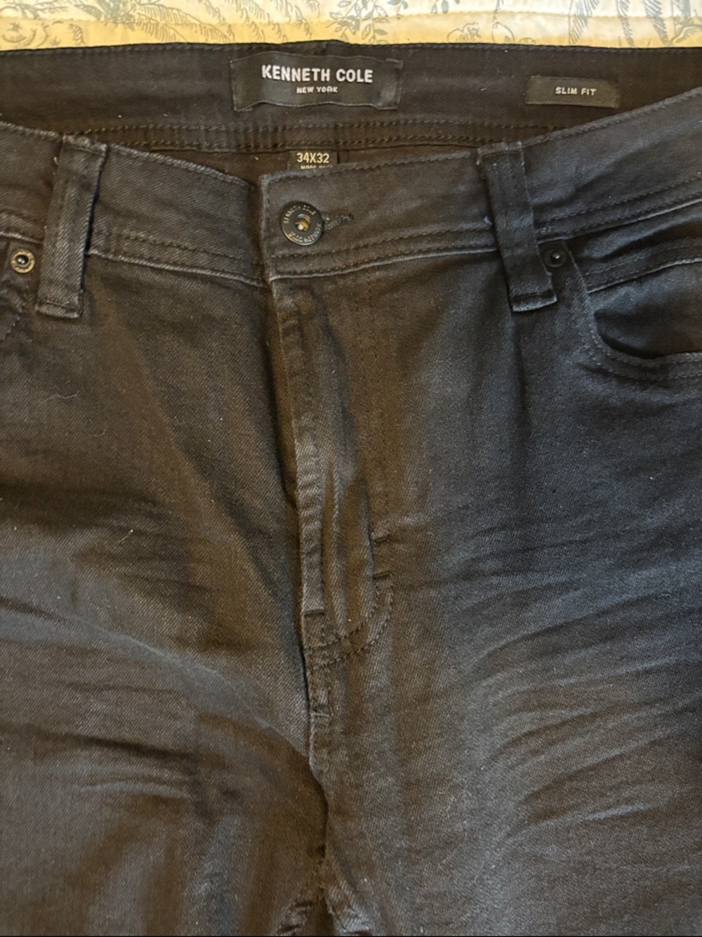 Kenneth Cole Black Slim Fit Jeans 34/32 - Picture 2 of 5